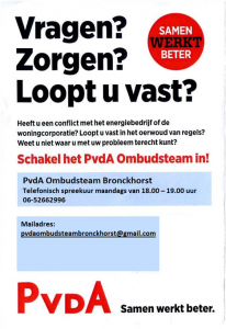 Flyer PvdA ombudsteam